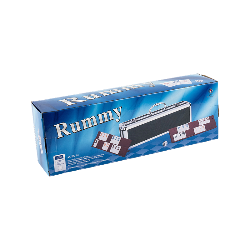 2-4 بازیکن قابل حمل تخته رامی با کیس آلومینیومی